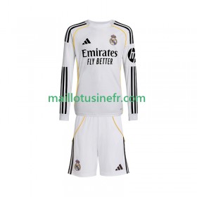 Maillot de Foot Real Madrid Domicile 2025-26 Manches Longues - Enfant